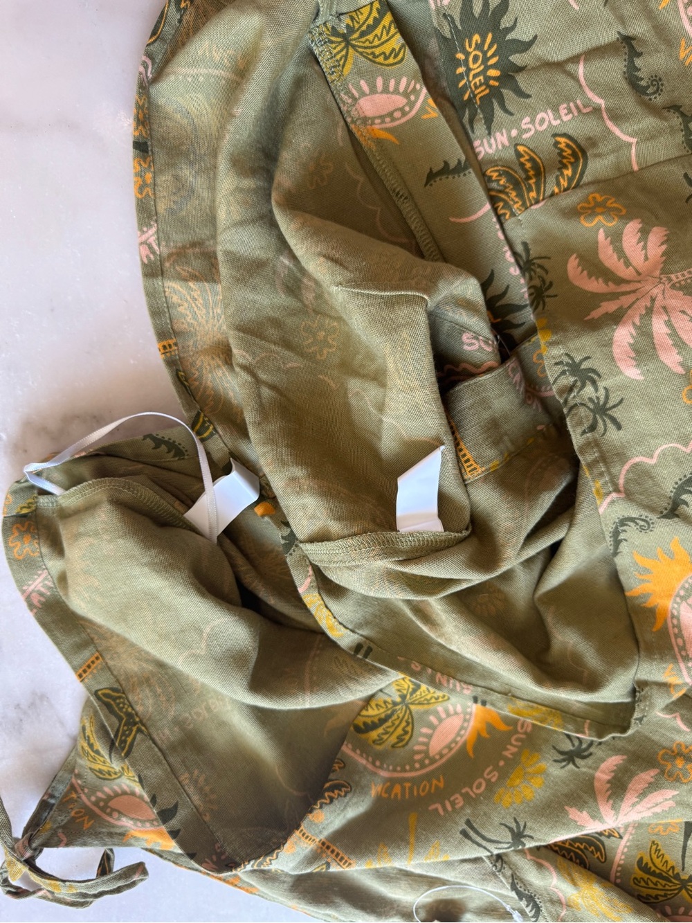 Billabong Olive Green Tropical Print Mini Skirt & Top Set - Picture 6 of 8